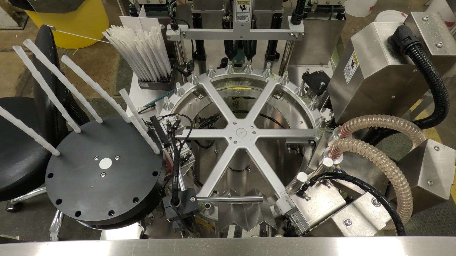 Earlier Apollo rotary wheel shown in actual operating footage