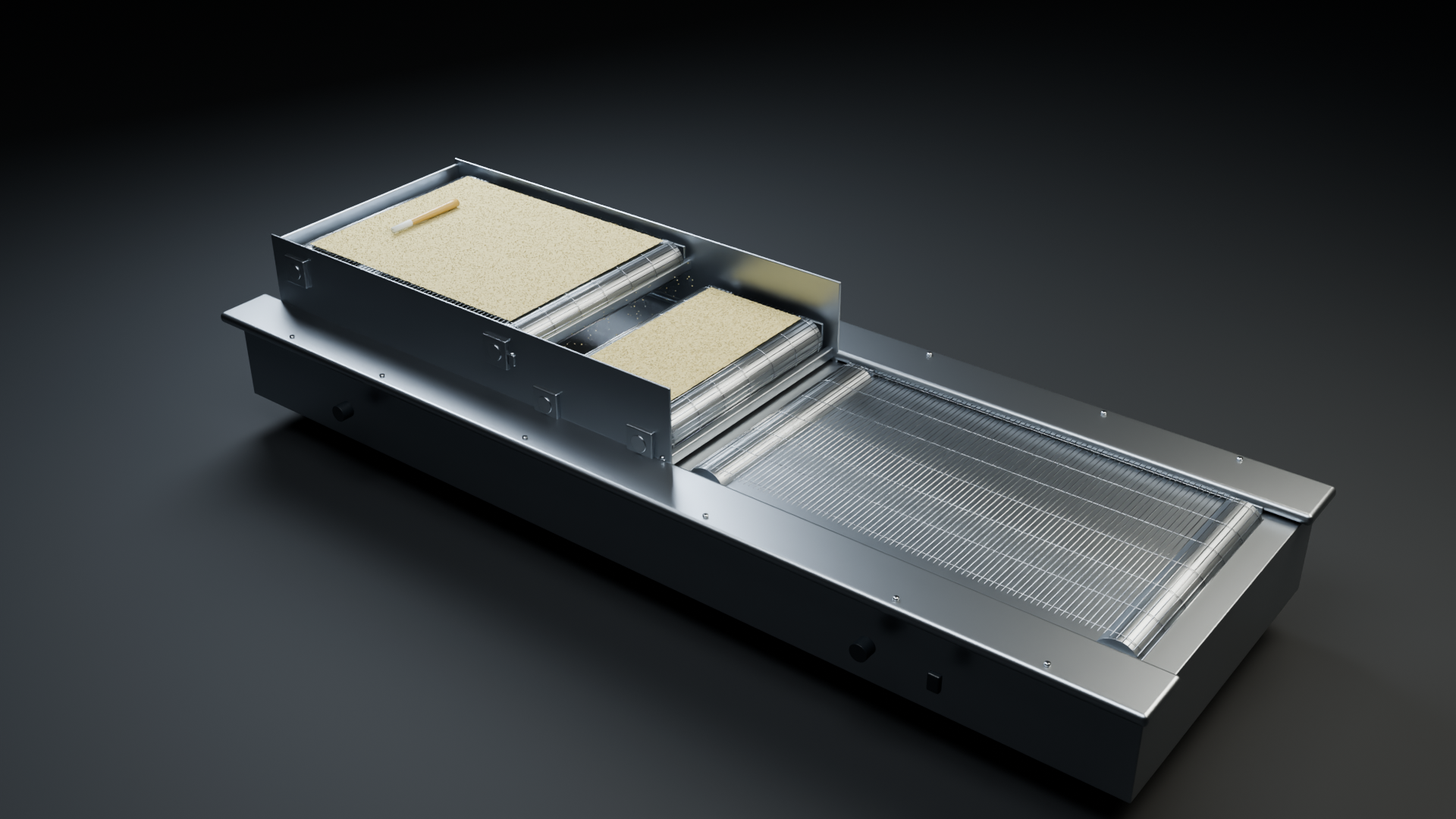 Blender visualization of the separate Apollo KiefCoat conveyor