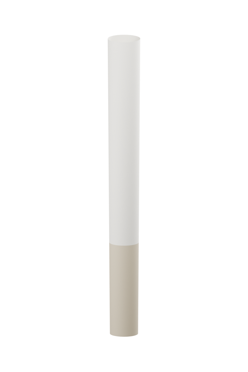 3D illustration of an 84 mm cigarette-style tube with a slight taper